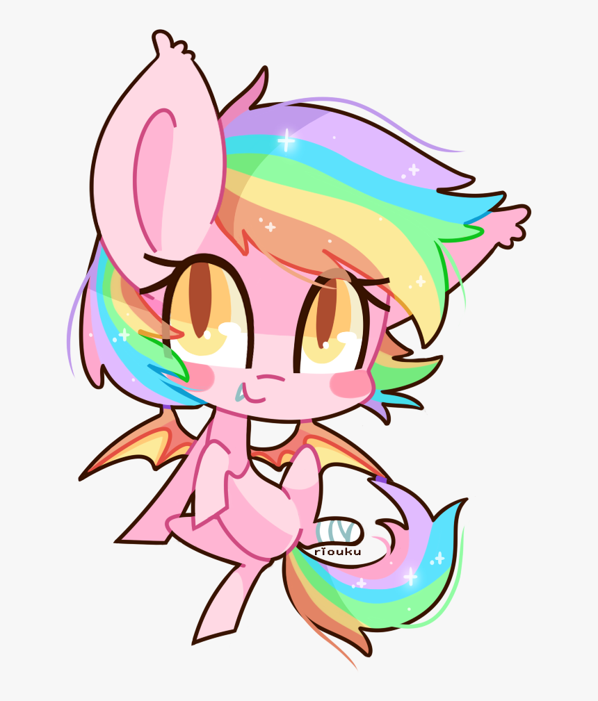Riouku, Bat Pony, Chibi, Cute, Cute Little Fangs, Fangs, - Cartoon, HD Png Download