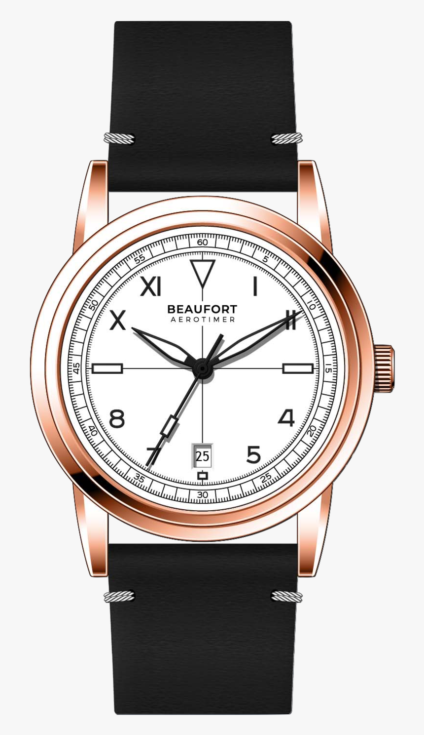 White Rose Gold Automatic Watch - Beaufort Aerotimer, HD Png Download