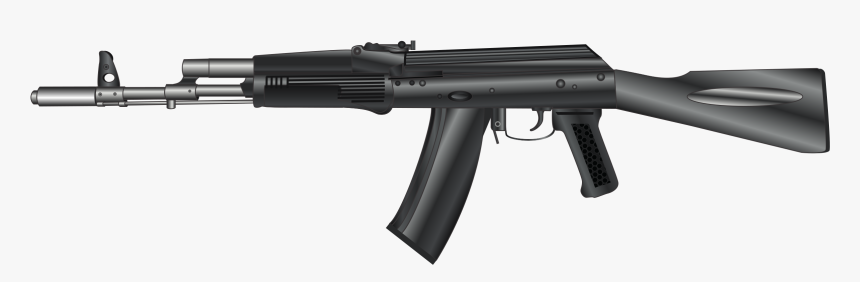 Ak-47 Kalashnikov Rifle Clip Arts - Ak 47 Kalashnikov Png, Transparent Png