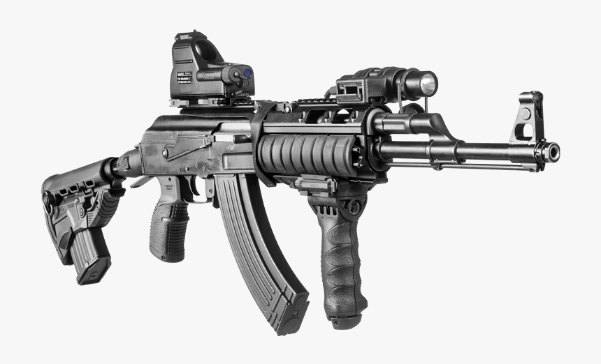 Ak 47 With M4 Stock, HD Png Download