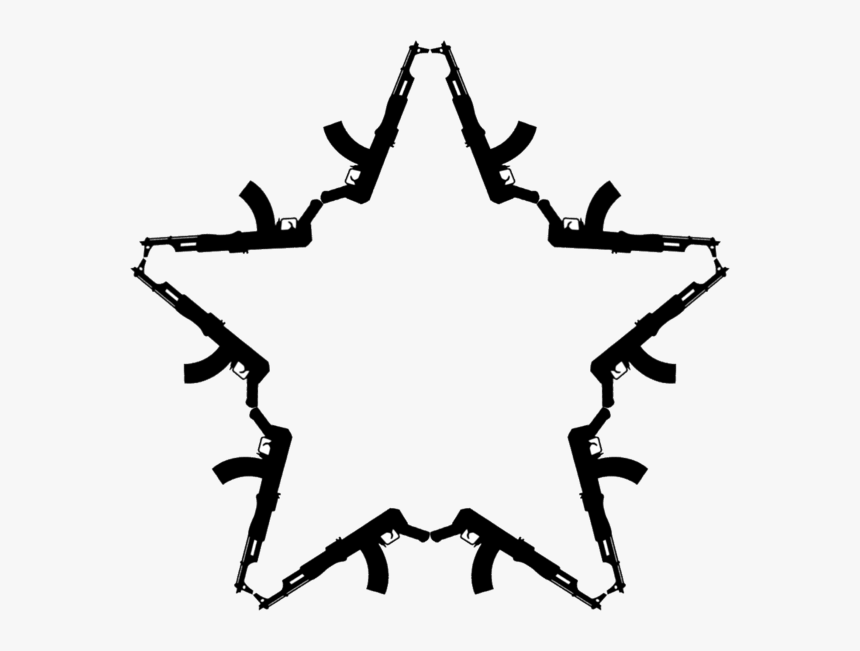 Ak 47 Clip Art Ak47 Clipart - Ak 47 Star Tattoo, HD Png Download
