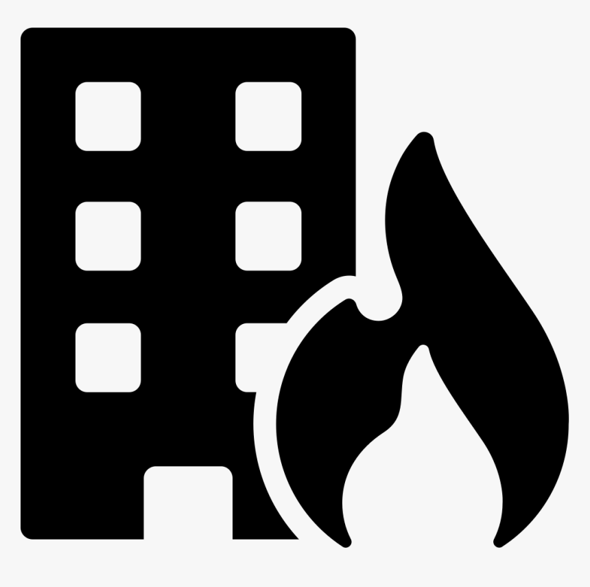 Building On Fire Png - Building On Fire Silhouette, Transparent Png