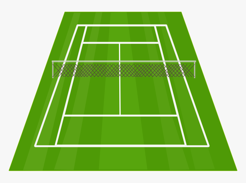 Triangle,rectangle,ball - Draw A Tennis Court, HD Png Download