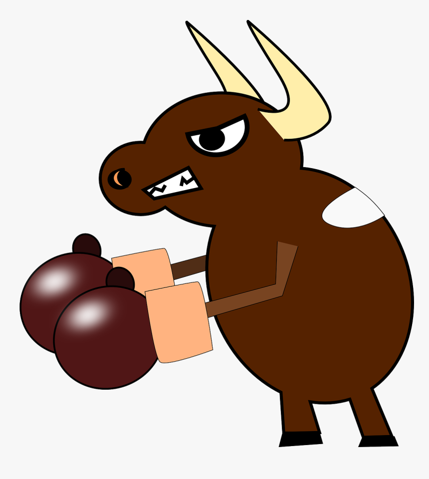 Clipart Animations Free Graphics - Cow With Boxing Gloves, HD Png Download