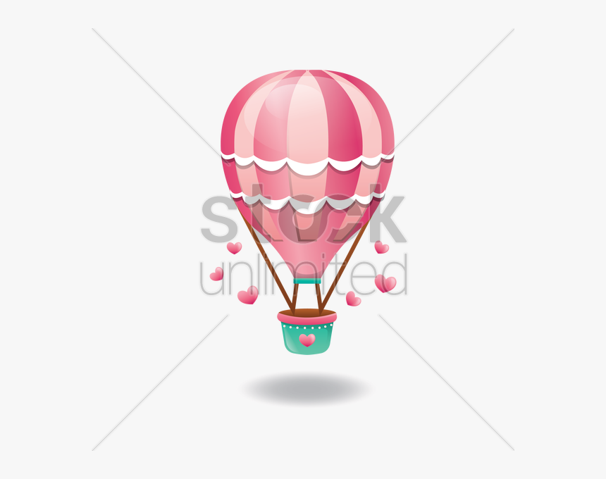 Balloon Clipart Hot Air Balloon Clip Art - Hot Air Balloon Vector Pink, HD Png Download