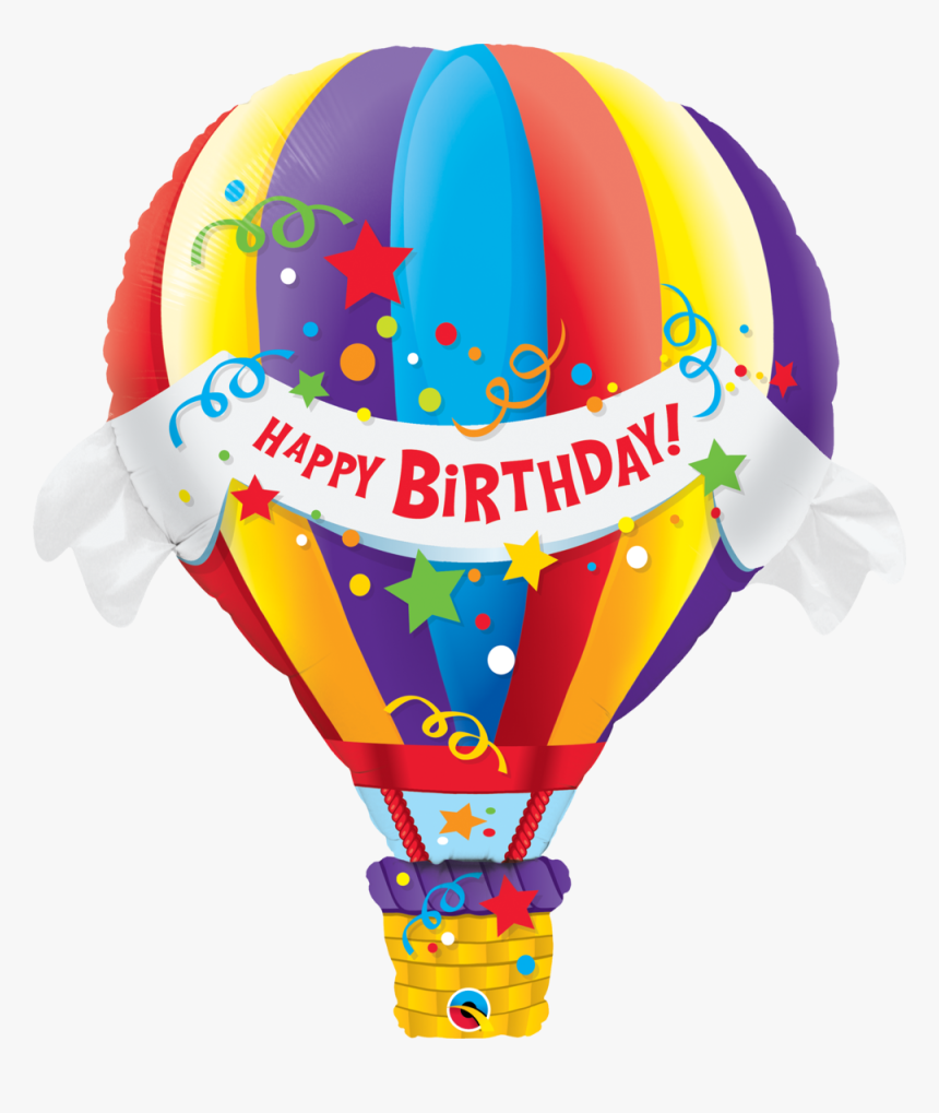 Birthday Hot Air Balloon - Hot Air Balloon Helium Balloon, HD Png Download
