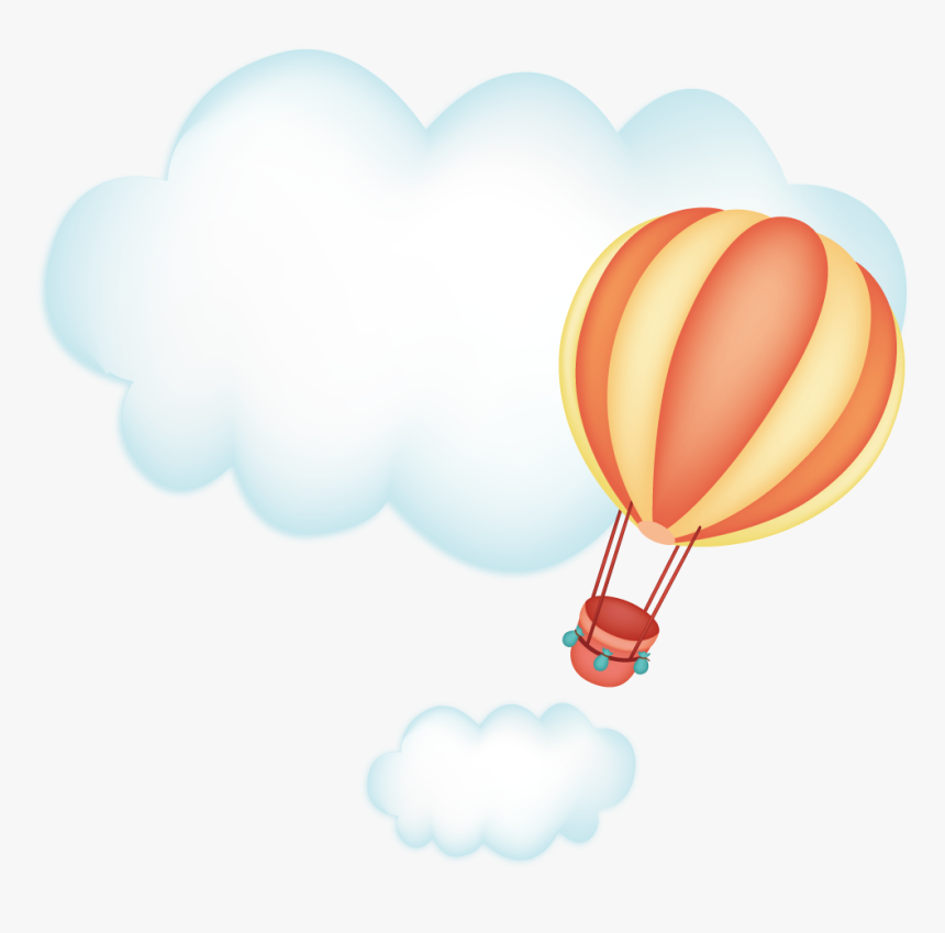 Cloud Sky Hot Air Balloon - Balloon, HD Png Download