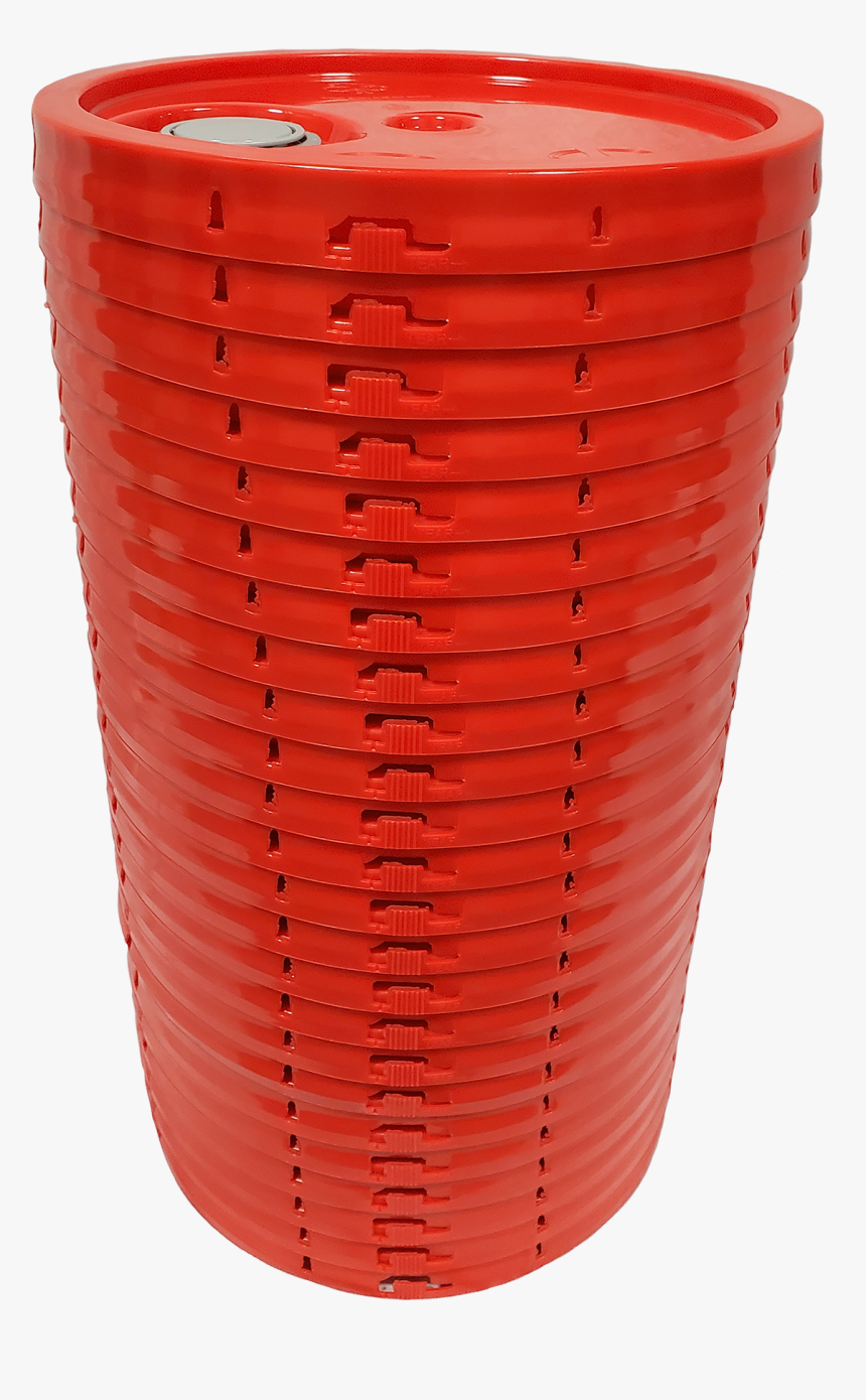 Red Plastic Lid With Gasket, Tear Tab And Rieke Spout - Flowerpot, HD Png Download