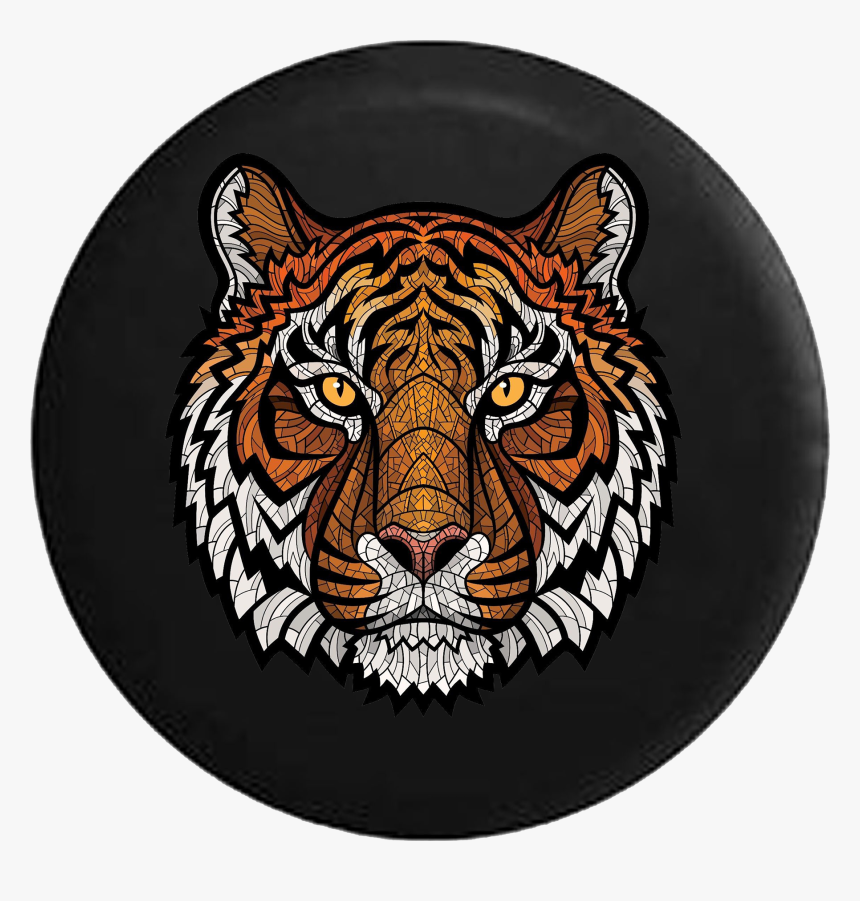 Transparent Tiger Stripes Clipart - Tiger Mosaic, HD Png Download