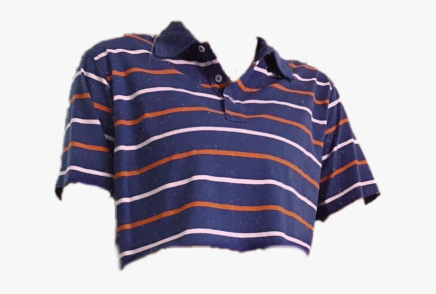 #png #pngs #shirt #fashion #shirts #stripes #blue #orange - Polo Shirt, Transparent Png