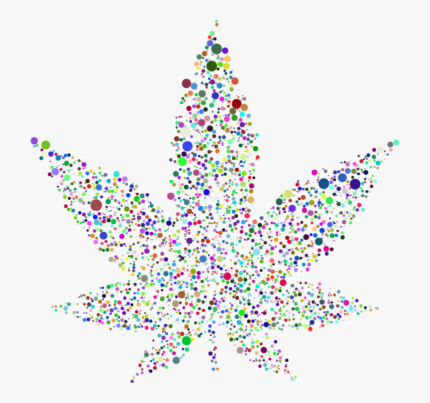 Circular Marijuana Leaf Ii Prismatic - Transparent Marijuana Christmas Clipart, HD Png Download