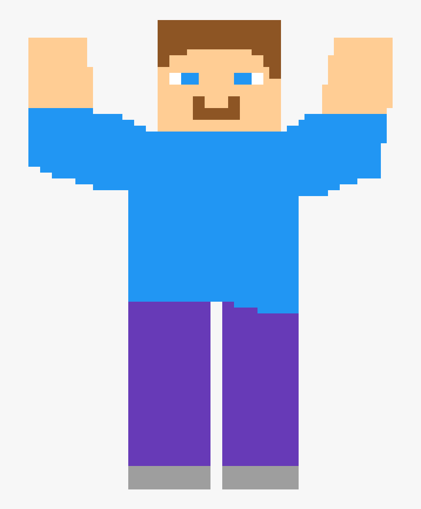 Pixilart Minecraft Steve, HD Png Download