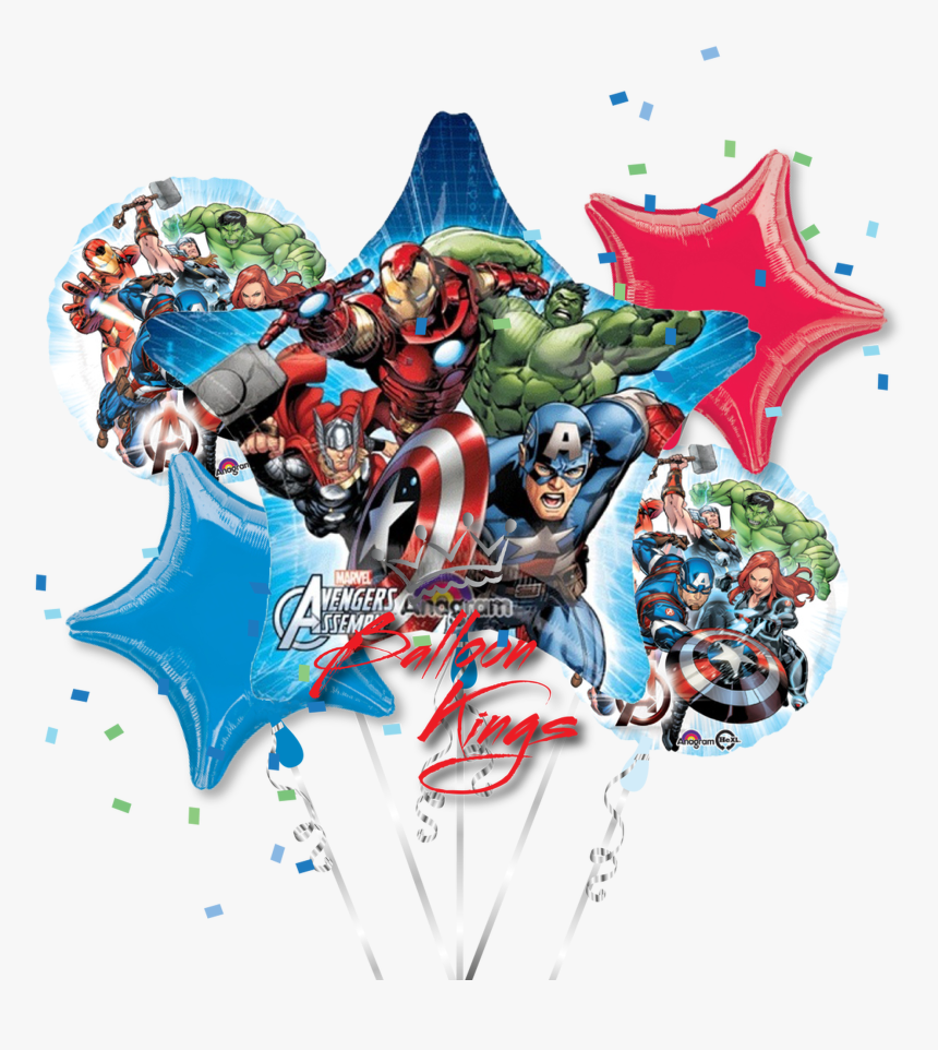 Avengers Animated Bouquet - Avengers Animated Balloon Bouquet, HD Png Download