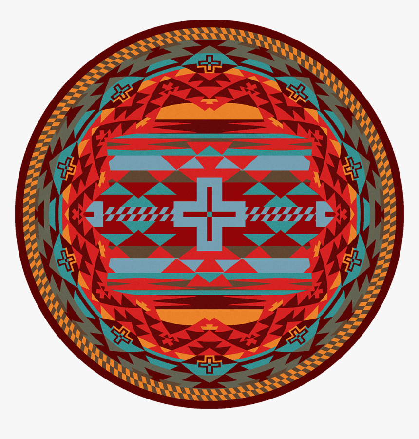 Rustic Cross Sunset 8ft Round Rug - Circle, HD Png Download