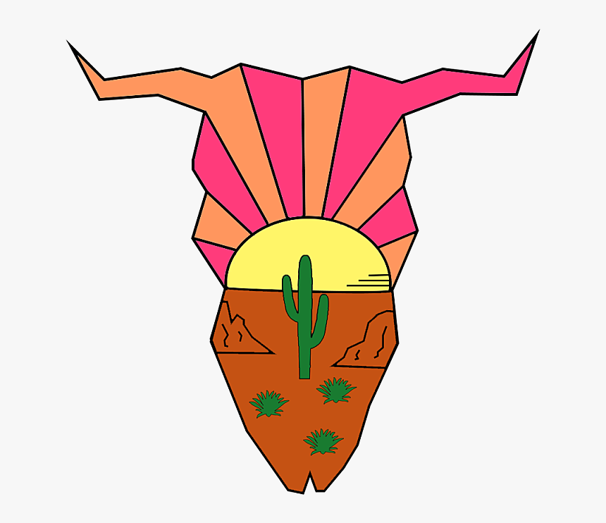 Sunset Bull Vector - Illustration, HD Png Download