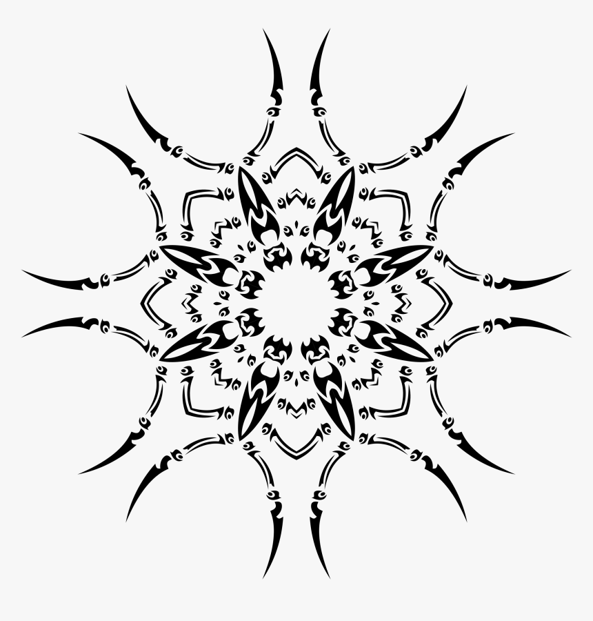 Tribal Art Png - Snowflake Stencil, Transparent Png