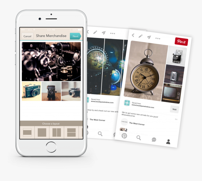Schedule Pinterest Pins And Share Product Collages - Iphone, HD Png Download
