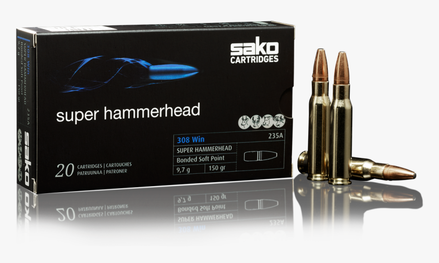 Sako .308 Win Super Hammerhead 9 7g, HD Png Download