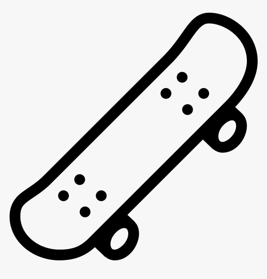 The Icon Is Shaped Like A Rectangle With Oval Distorted - Black And White Skateboard Png, Transparent Png