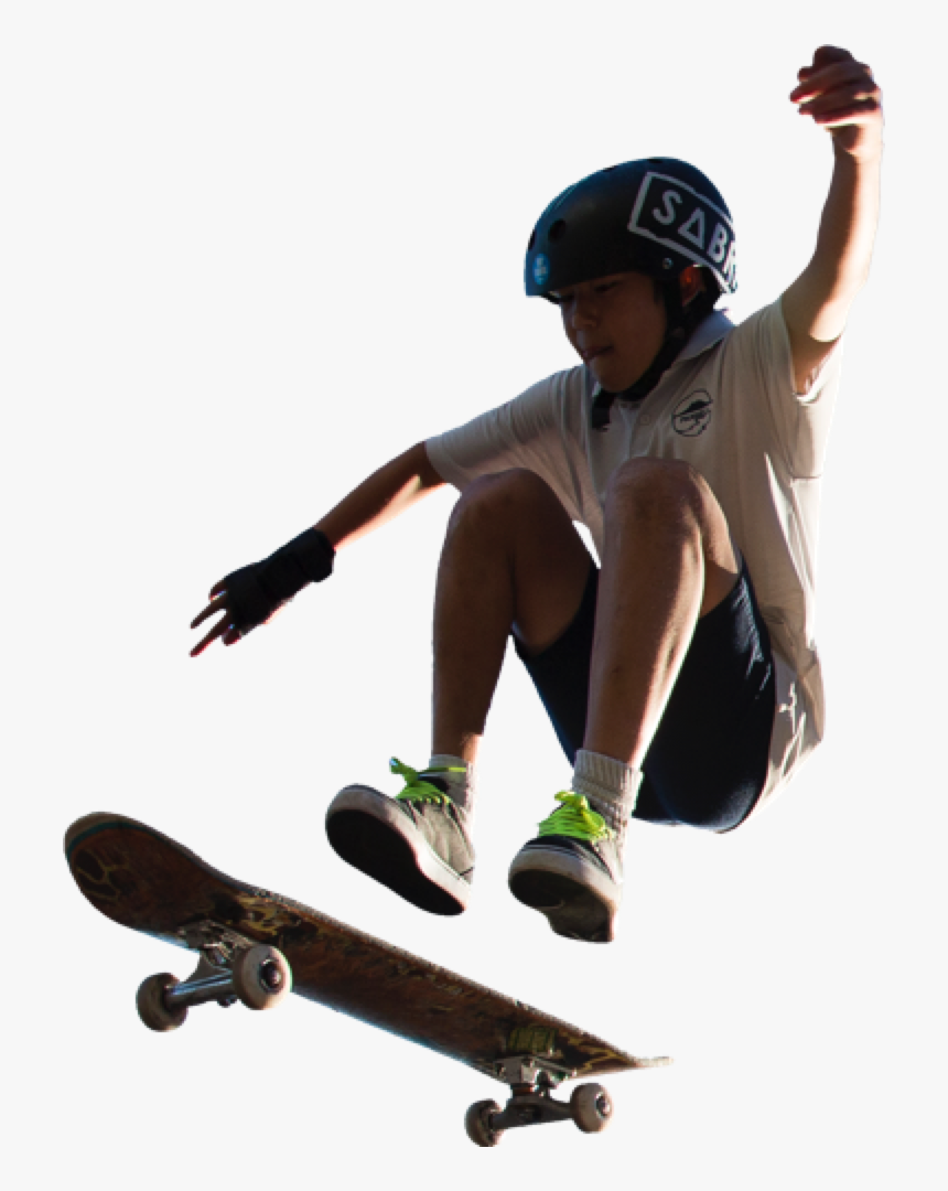 Kid Skateboarding Png, Transparent Png