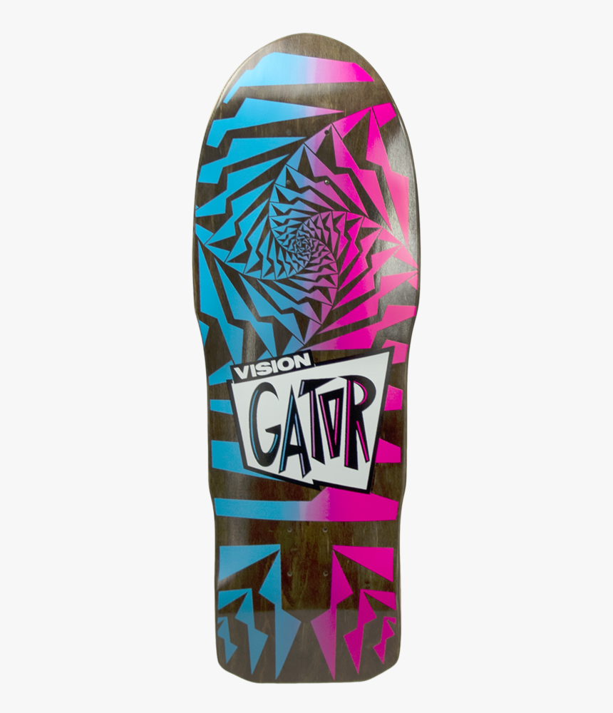 Blu/pnk Brw Fade Stain - Vision Gator Skateboard Deck, HD Png Download