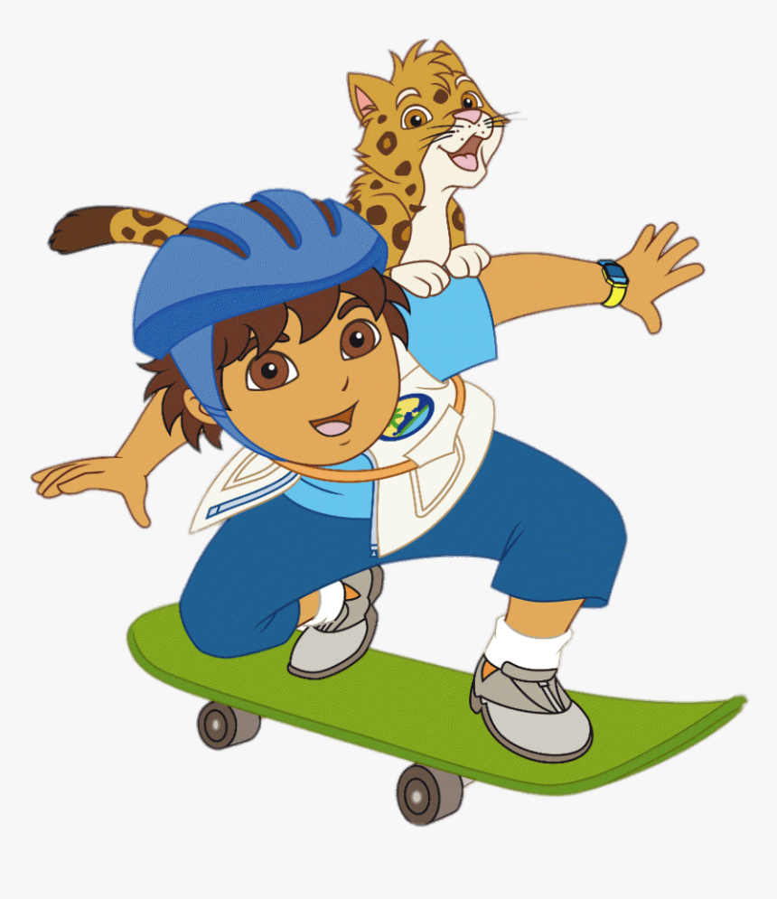 Diego On Skateboard - Go Diego Go Skateboard, HD Png Download