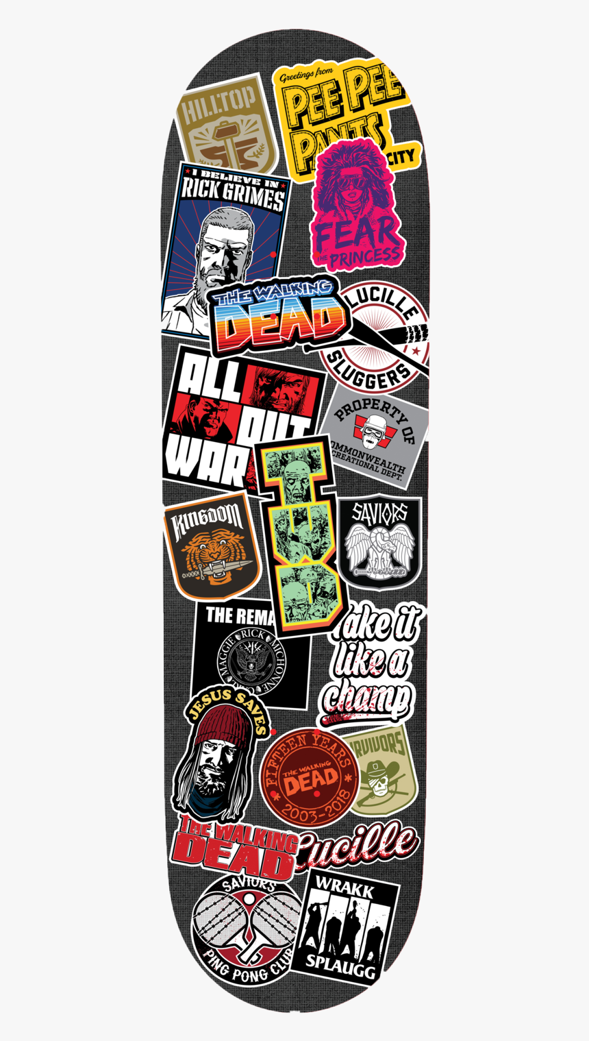The Walking Dead - Walking Dead Skateboard, HD Png Download