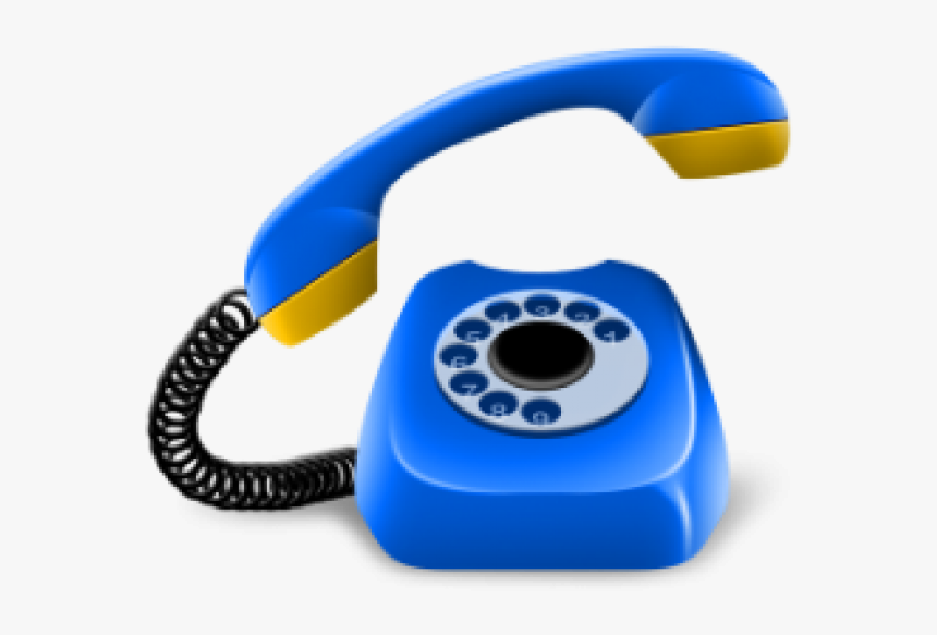Phone Png Free Download - Blue And Yellow Telephone, Transparent Png