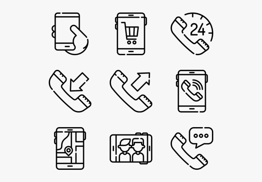 Phone - Hand Drawn Png, Transparent Png