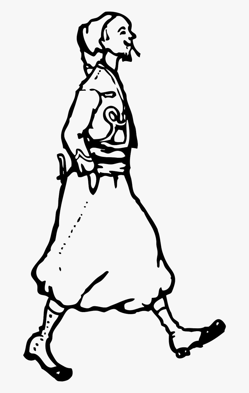Outline Of A Woman Walking, HD Png Download