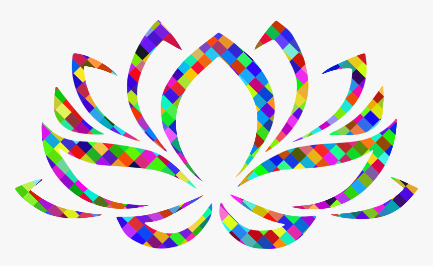 Prismatic Lotus Flower Clip Arts - Black And White Flower Clip Art, HD Png Download