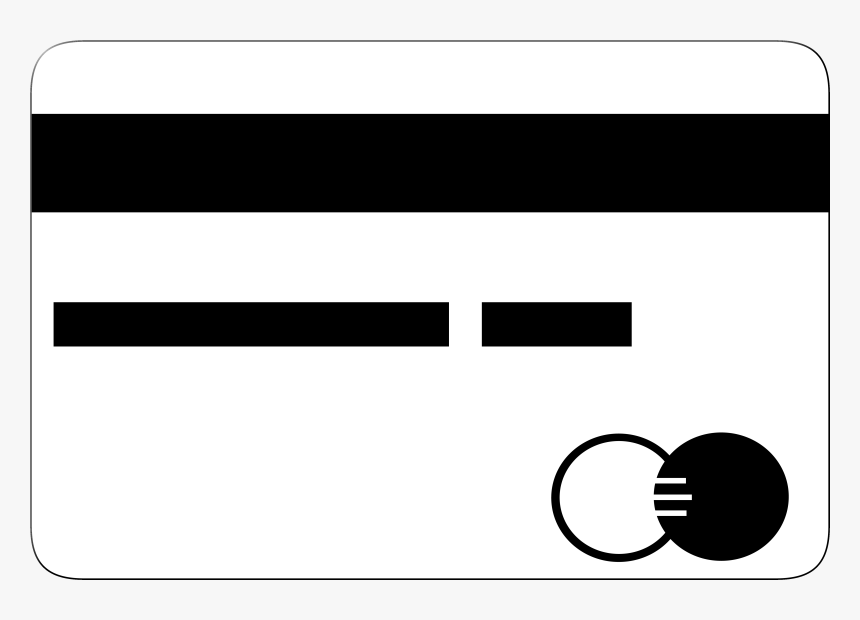 Credit Card In Black And White Color Png Image, Transparent Png