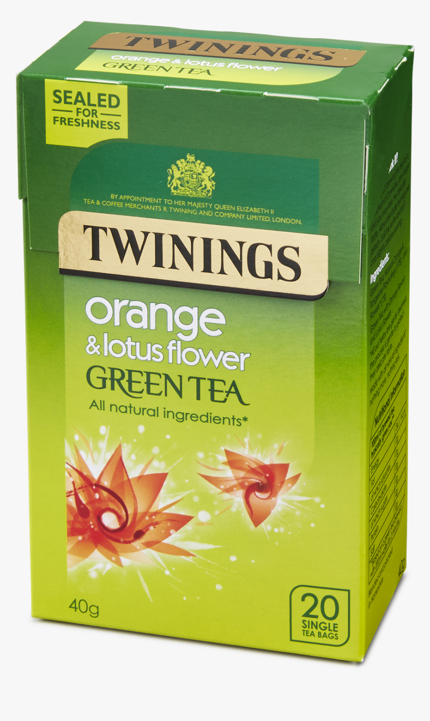 Twinings Green Tea Orange & Lotus Flower 40g, HD Png Download