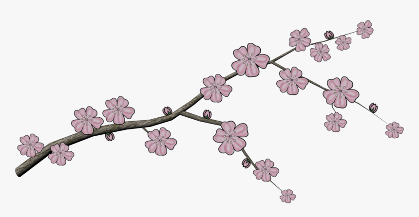 Japanese Tree Branch Png , Png Download - Cherry Blossom, Transparent Png