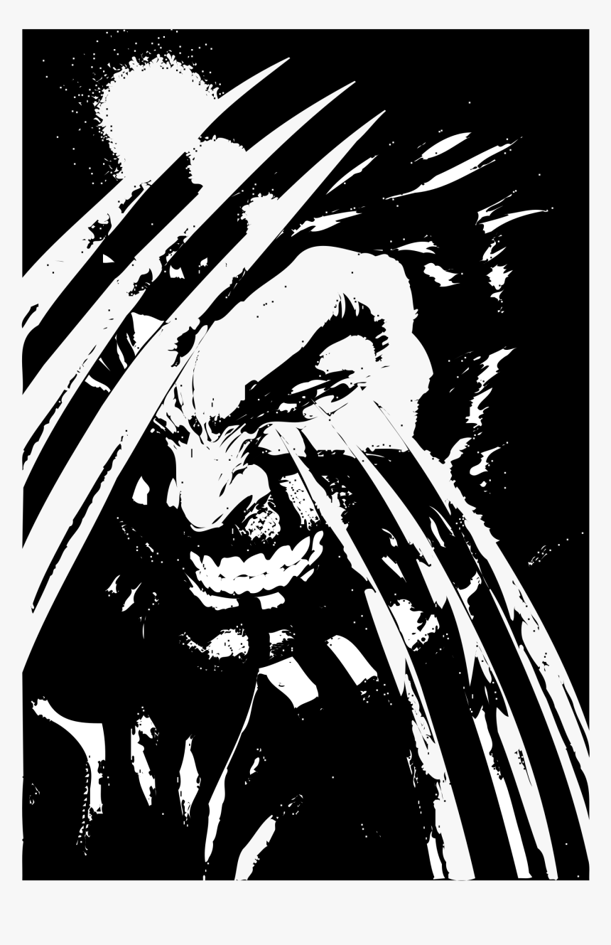 Wolverine Black And White, HD Png Download