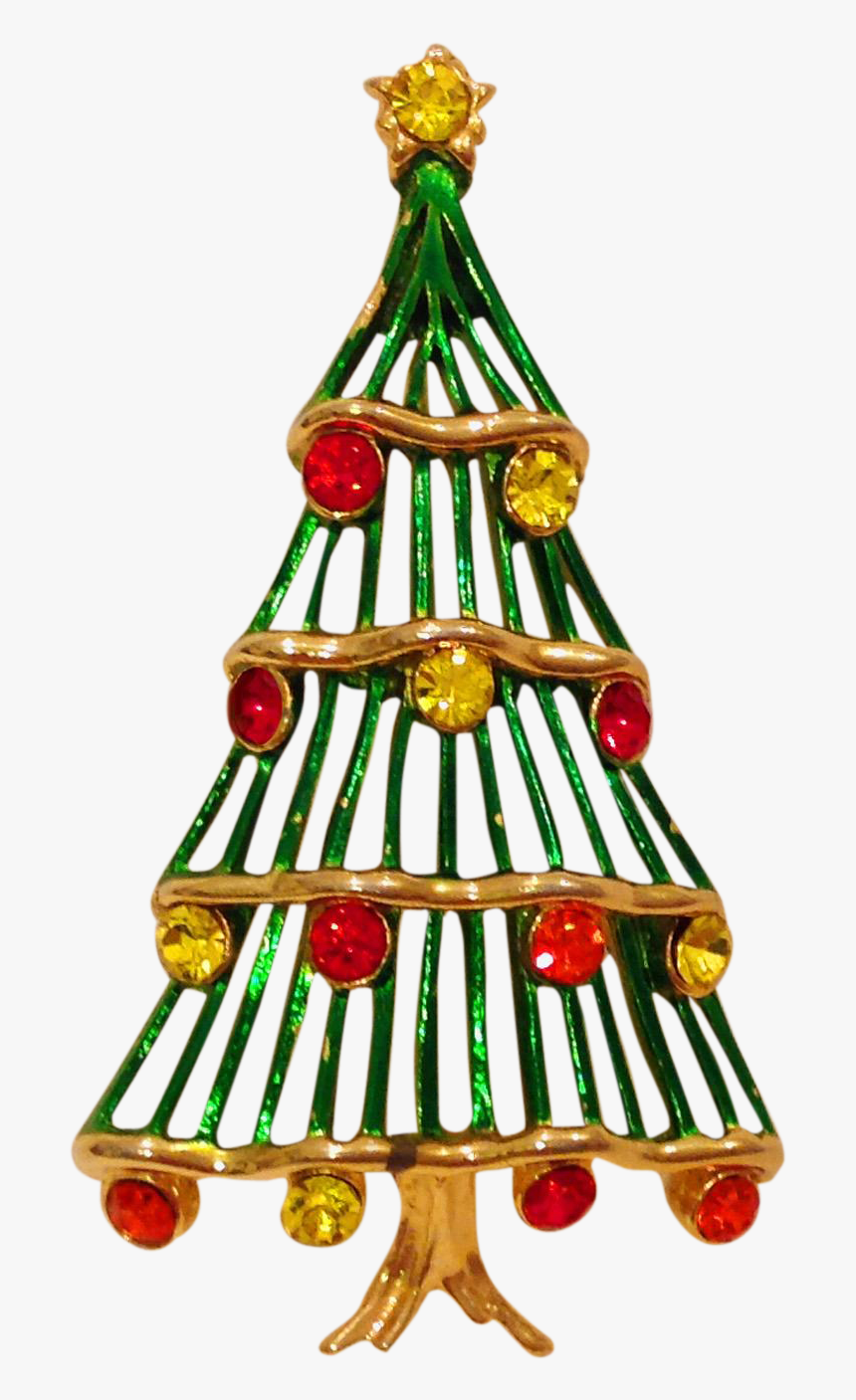 Vintage Christmas Tree Pins Lovely Christmas Tree Pin - Christmas Tree, HD Png Download