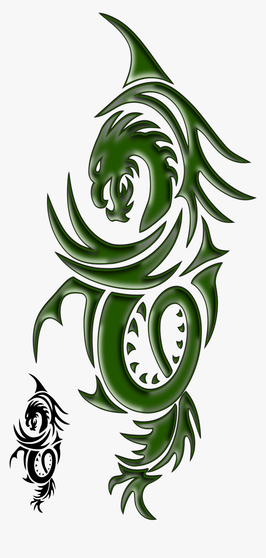 Dragon Tattoo Png Photo - Green Dragon Tattoo Png, Transparent Png