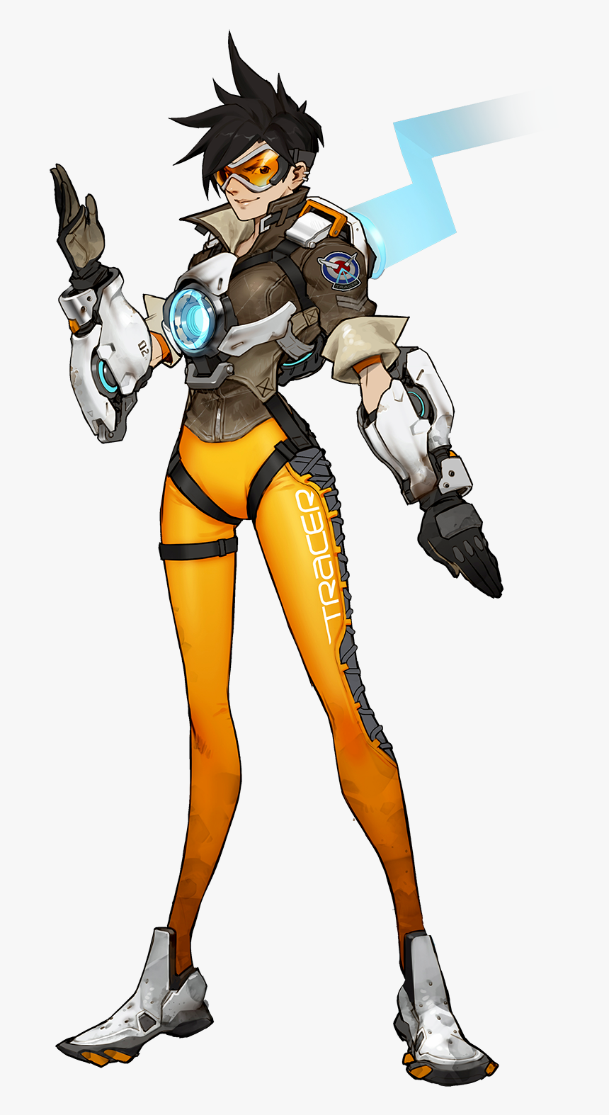 Tracer-portrait - Tracer Overwatch Concept Art, HD Png Download