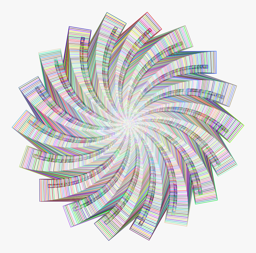 Golden Ratio Maelstrom Prismatic - Golden Ratio Spiral Art, HD Png Download