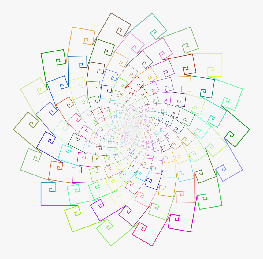 Golden Ratio Frame Geometric Vortex Prismatic No Bg - Circle, HD Png Download