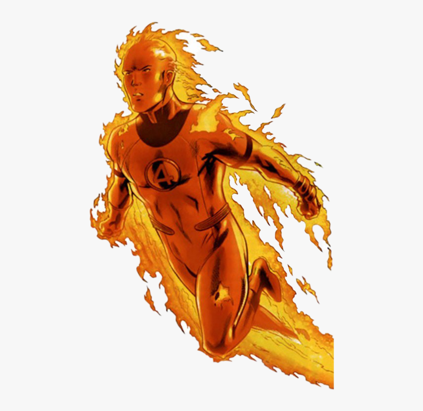 Fantastic Four Human Torch Comic, HD Png Download