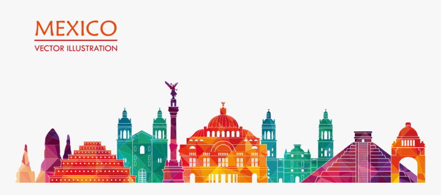 City Mexico Illustration Royalty-free Vector Drawing - Mexico Vector Illustration, HD Png Download