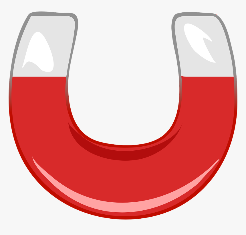 Magnet, Horseshoe, Red, Magnetic, Tool, Attract, Metal - Transparent Background Magnet Clipart, HD Png Download