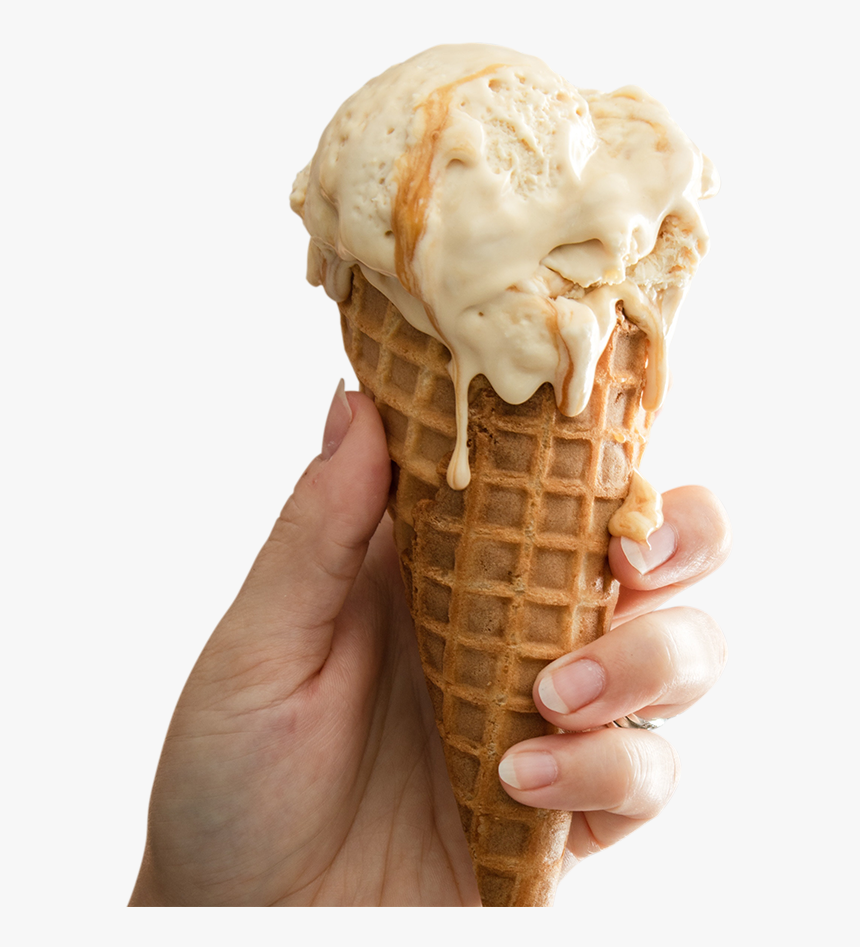 Transparent Waffle Cone Png - Holding Ice Cream Cone Png, Png Download