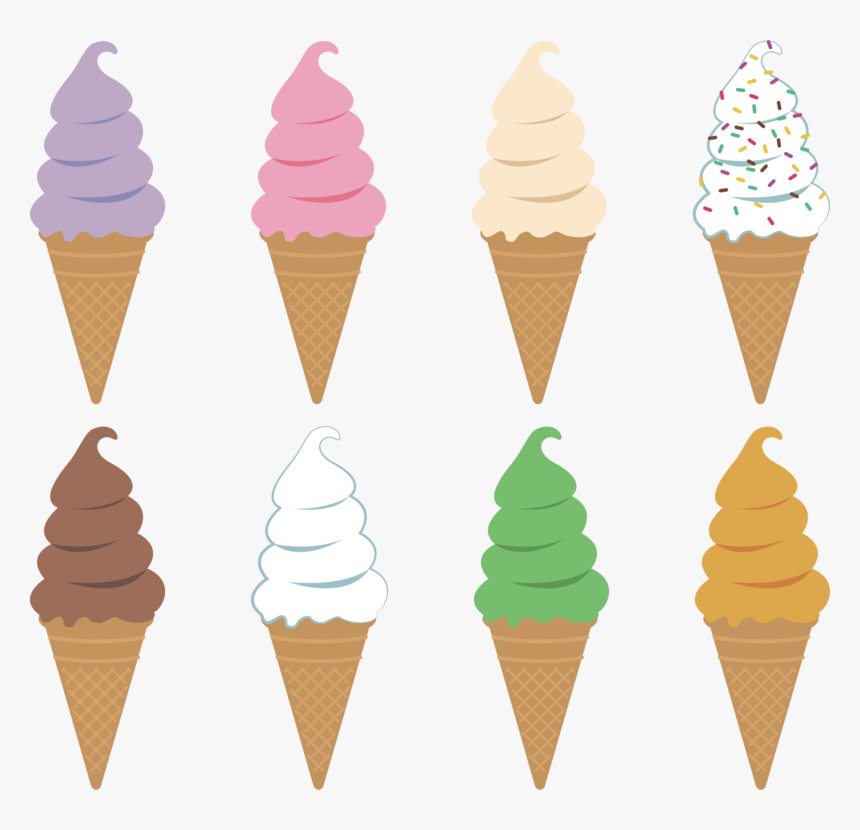 Dairy Product,ice Cream Cone,food - Ice Cream Cones Clipart, HD Png Download