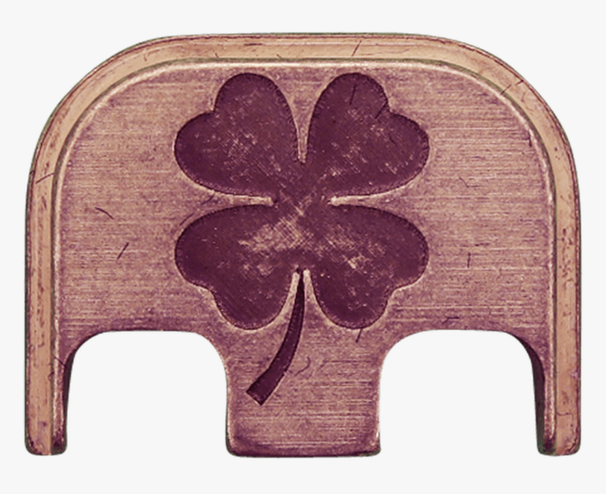 4 Leaf Clover Copper Rugged Finish Back Plate - Indian Elephant, HD Png Download