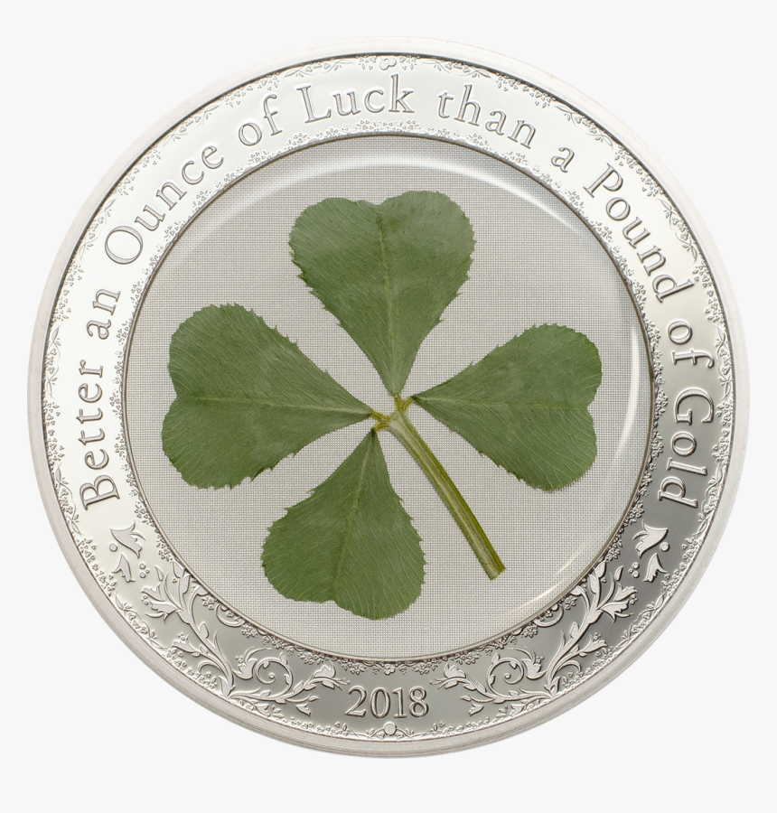 2018 Palau $5 Proof Silver Coin Four Leaf Clover - One Ounce Of Luck Is Better, HD Png Download