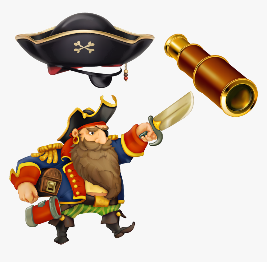 Cartoon Piracy Pirates Of The Caribbean Illustration - Illustration, HD Png Download