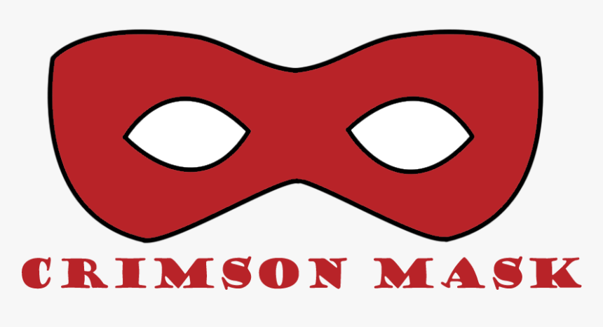 Crimson Mask - Black Super Hero Face Mask, HD Png Download