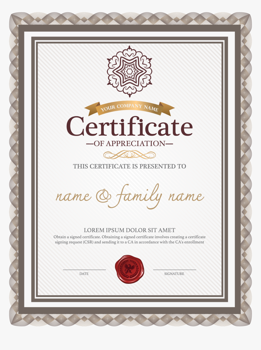 Certificate Png Background Image - Border For Certificate Png, Transparent Png